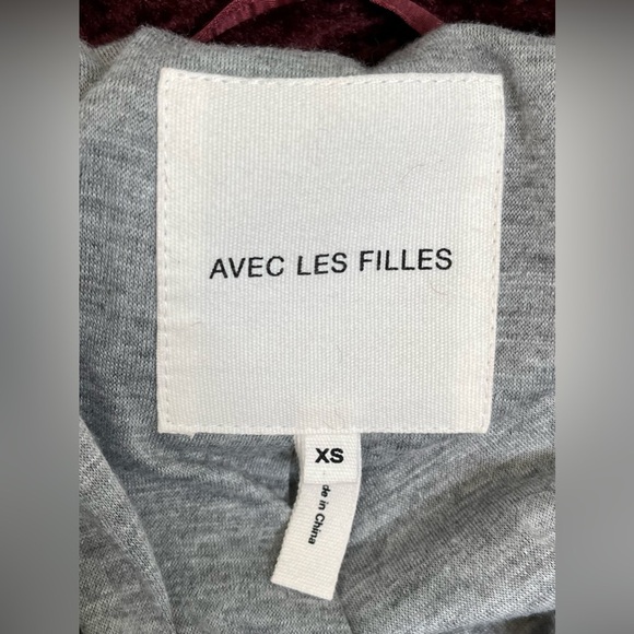 Avec Les Filles Faux Fur Moto Jacket Burgundy Wine XS Oversized NWT - Picture 7 of 11